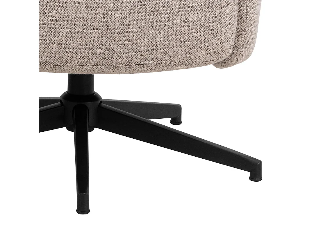 London fauteuil fauteuil inclinable avec repose-pieds bouclé beige.