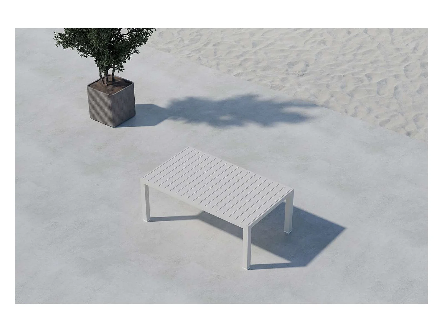 Table Basse de Jardin "Copacabana" 120cm Beige