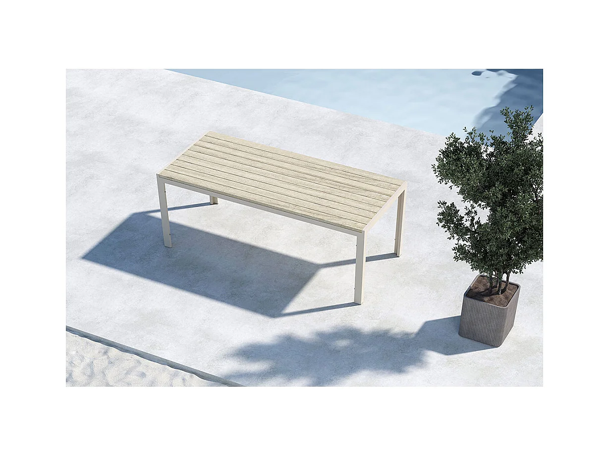 Mirko Gartentisch beige.