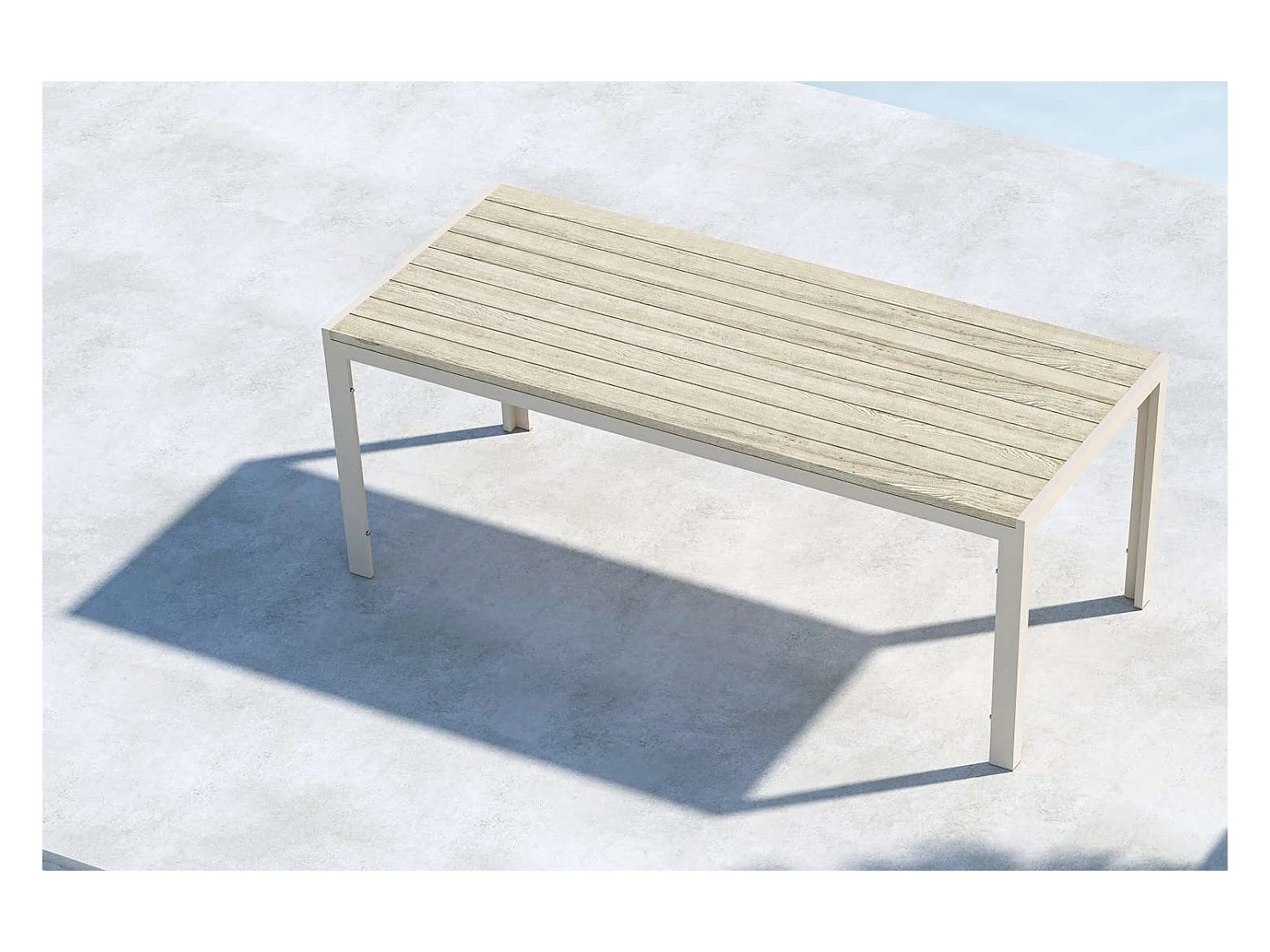 Mirko Gartentisch beige.
