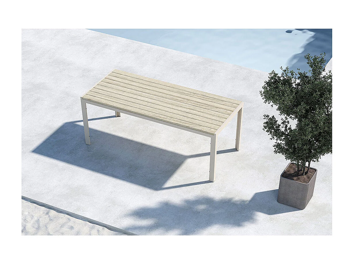 Mirko Gartentisch beige.