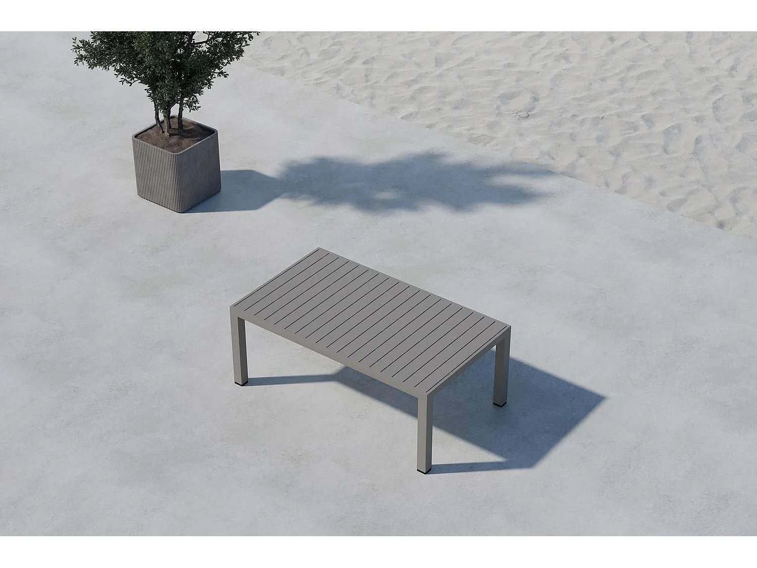 Table Basse de Jardin "Copacabana" 120cm Marron