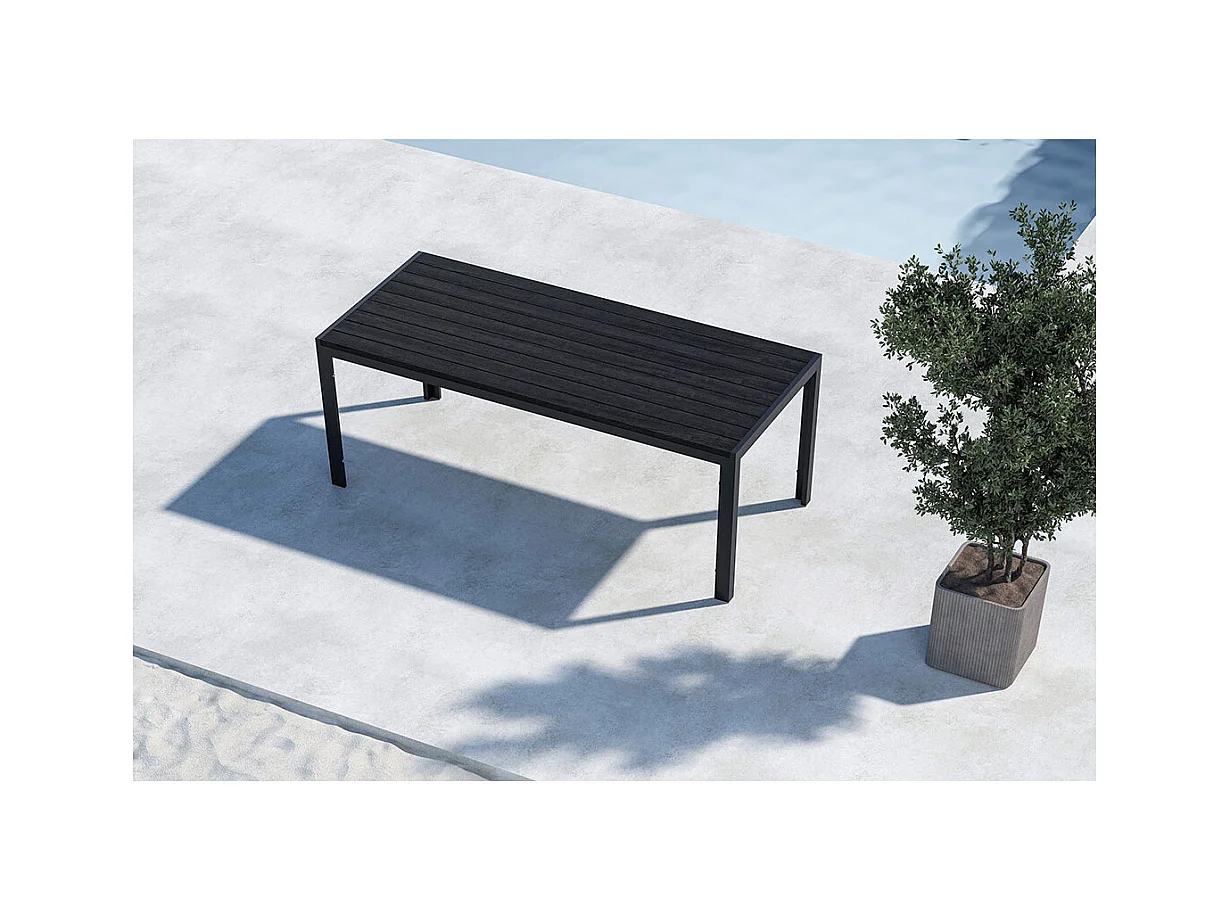 Mirko Gartentisch schwarz.