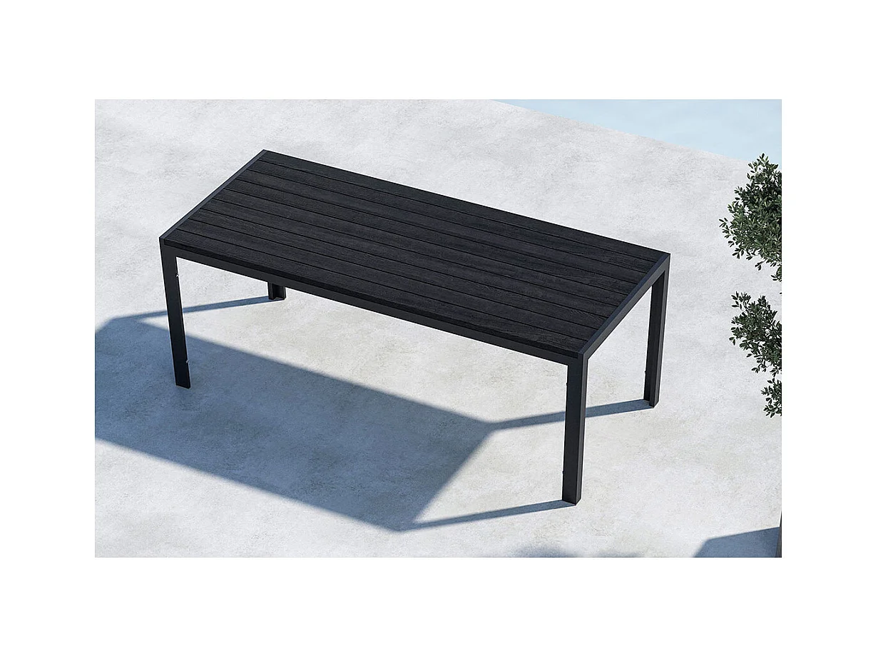 Mirko Gartentisch schwarz.