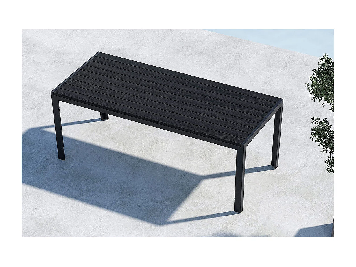 Table de Jardin "Mirko" 205cm Noir