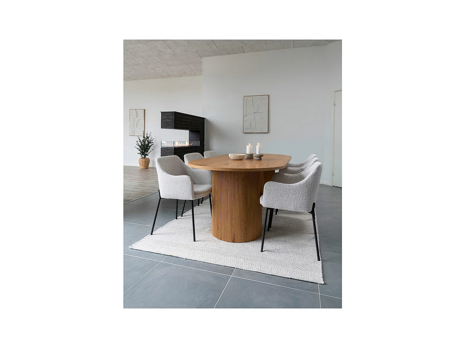 Sesimbra bougeoirs set de 2 gris.