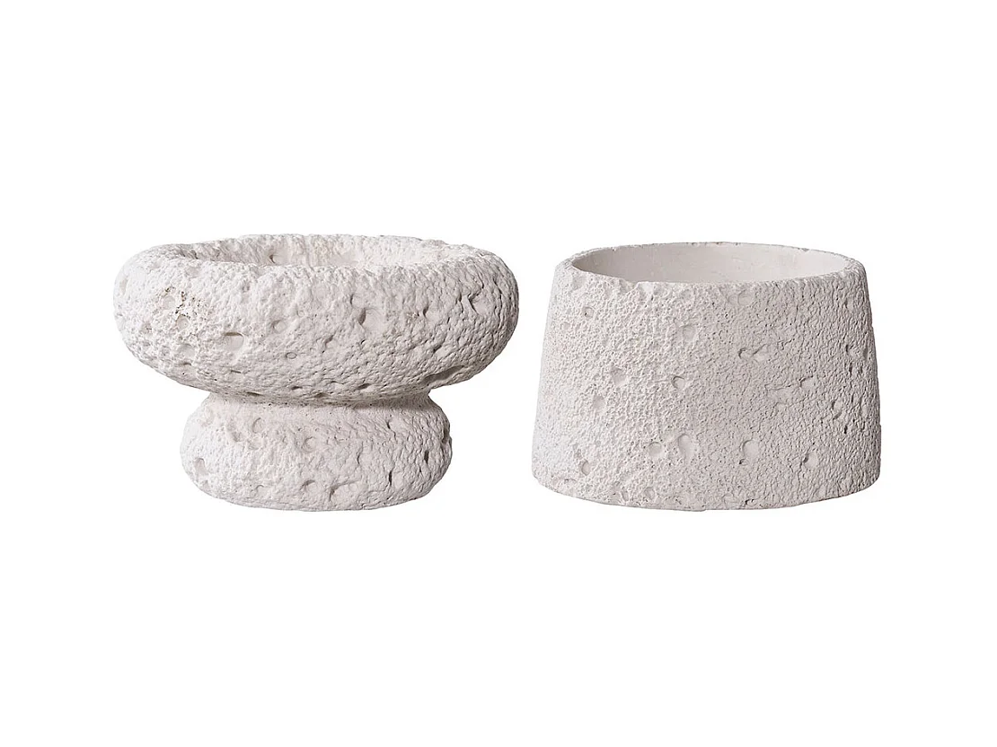 Sesimbra bougeoirs set de 2 gris.