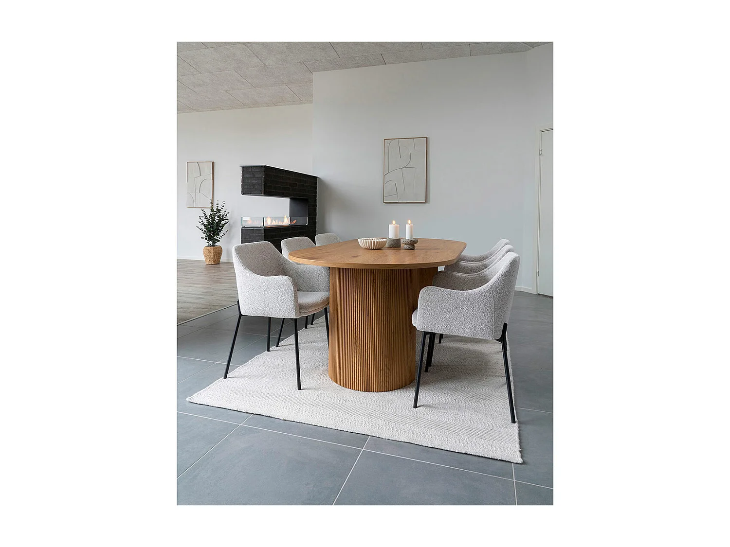 Sesimbra bougeoirs set de 2 gris.