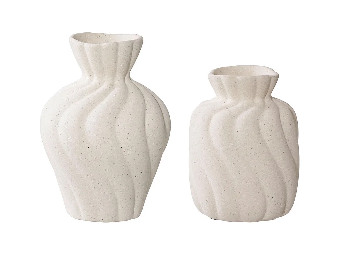 Évora vase set de 2 blanches.