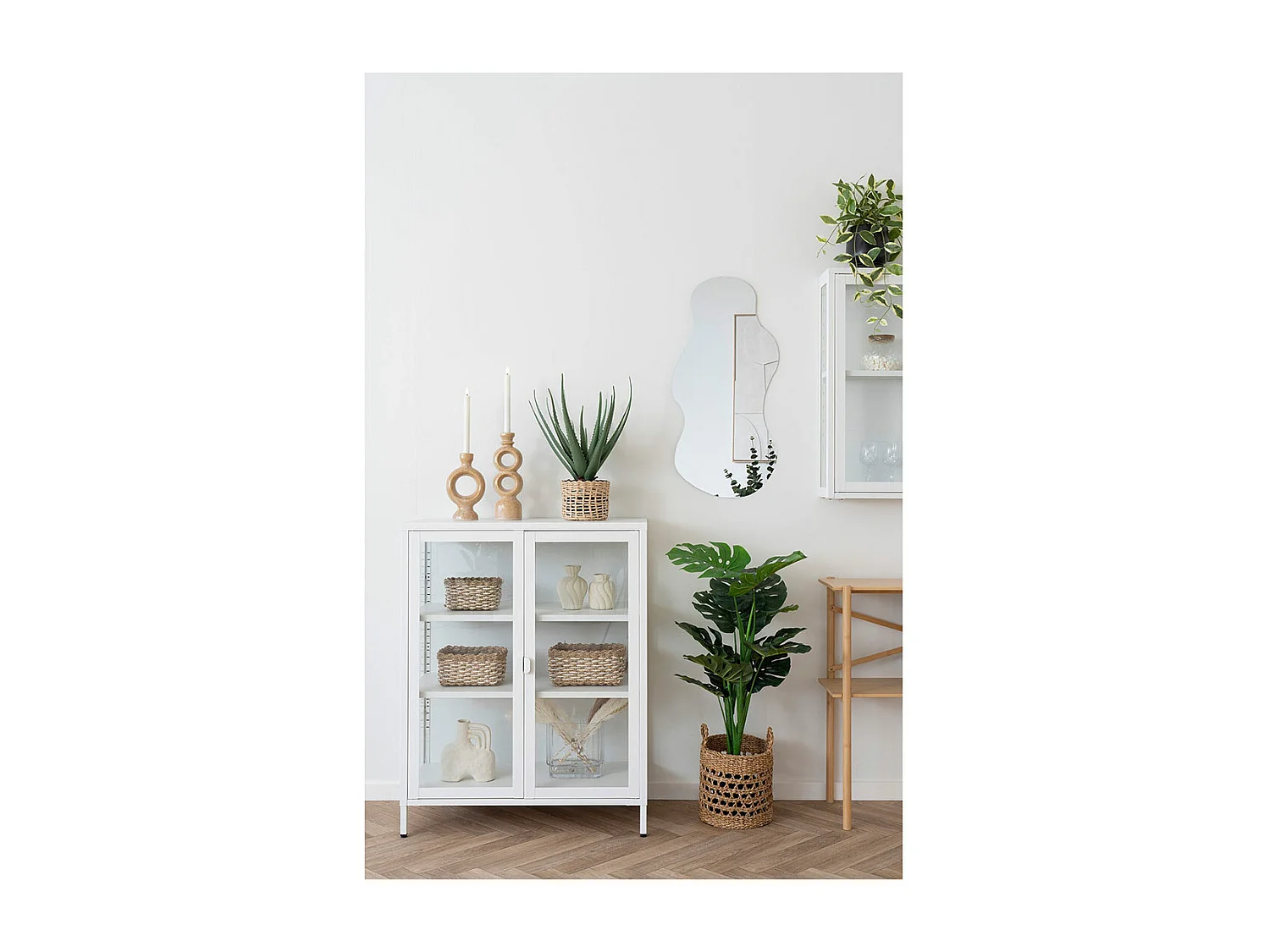 Évora Vase Set von 2 weiß.