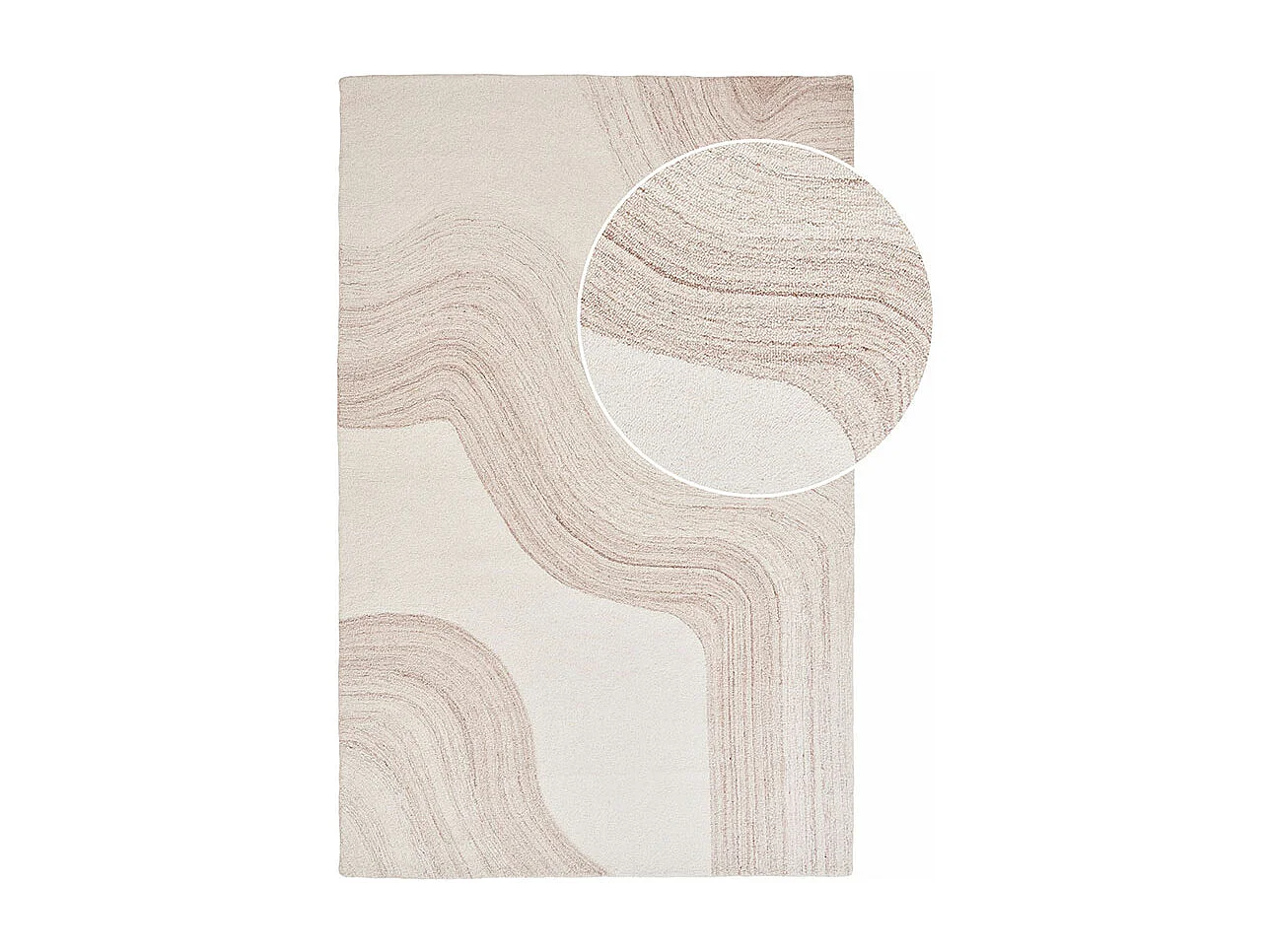 Surat tapis fait main, 160x230cm brun, blanc cassé.