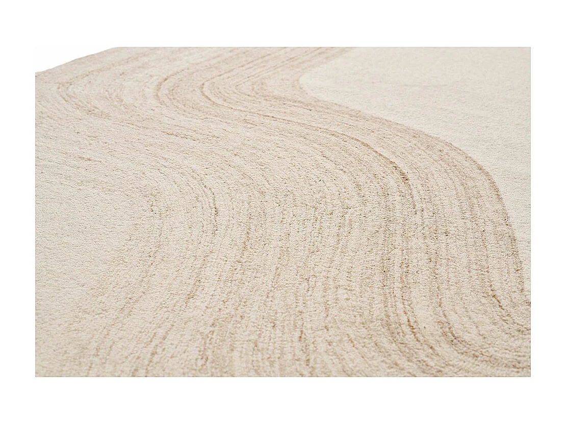 Surat tapis fait main, 160x230cm brun, blanc cassé.