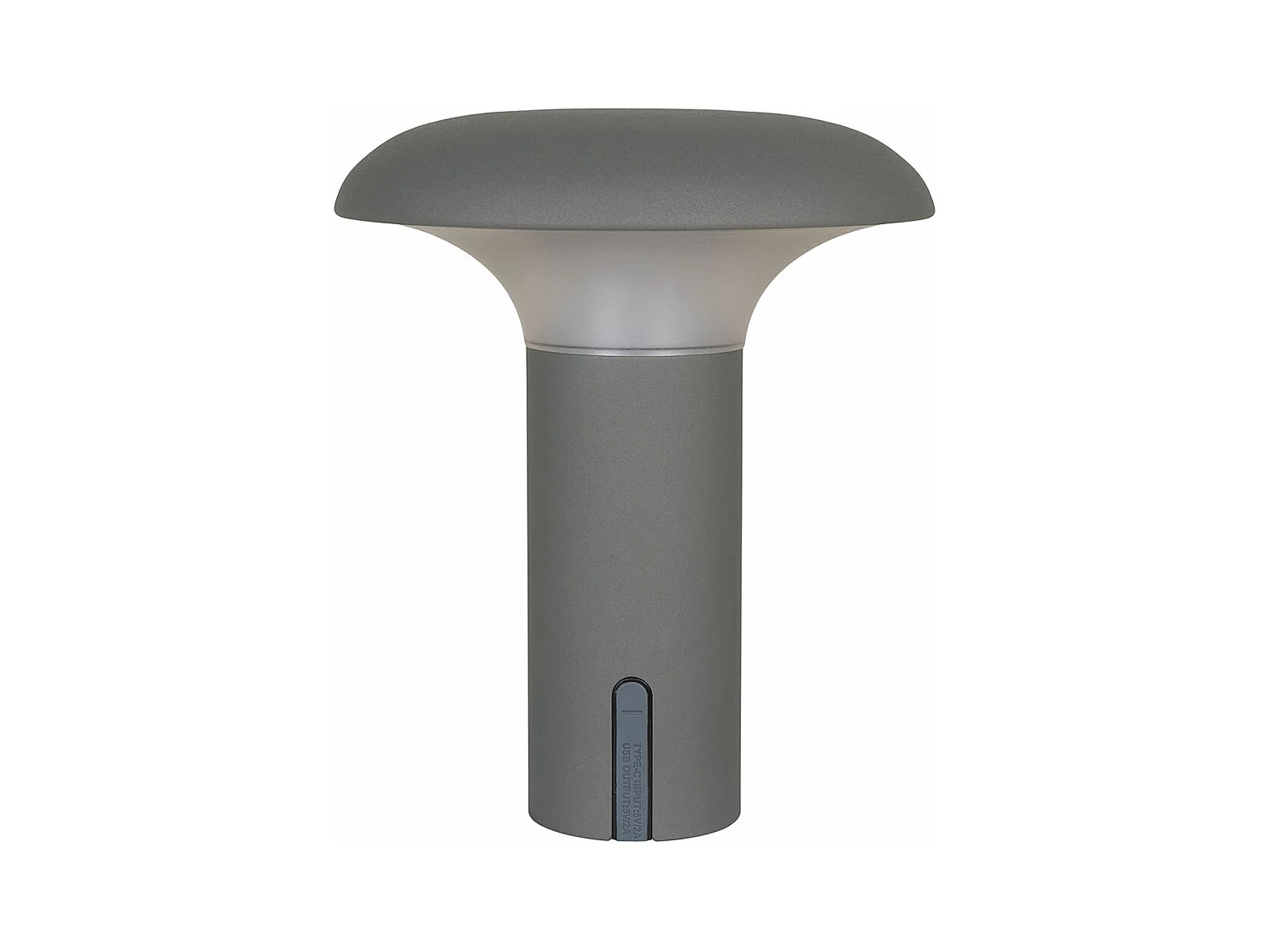 Ramsey lampe extérieure LED rechargeable grise, mate.