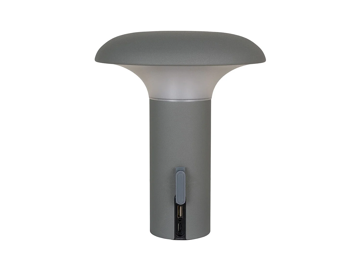 Ramsey lampe extérieure LED rechargeable grise, mate.