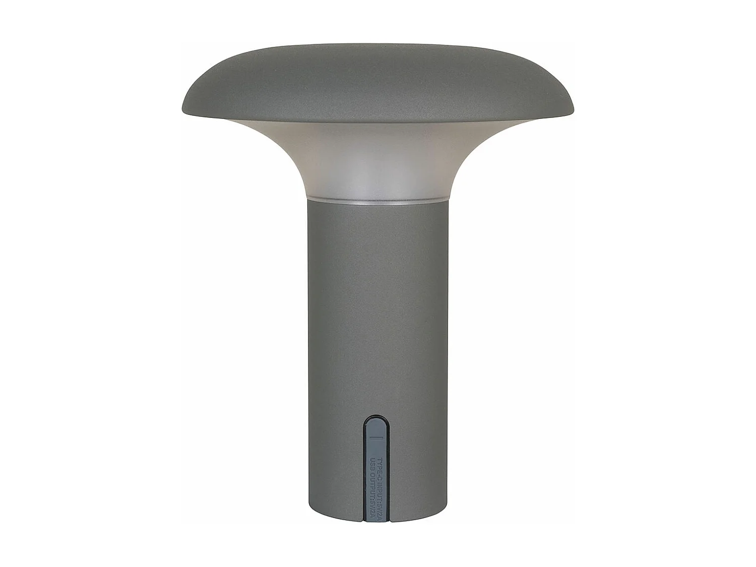 Ramsey lampe extérieure LED rechargeable grise, mate.