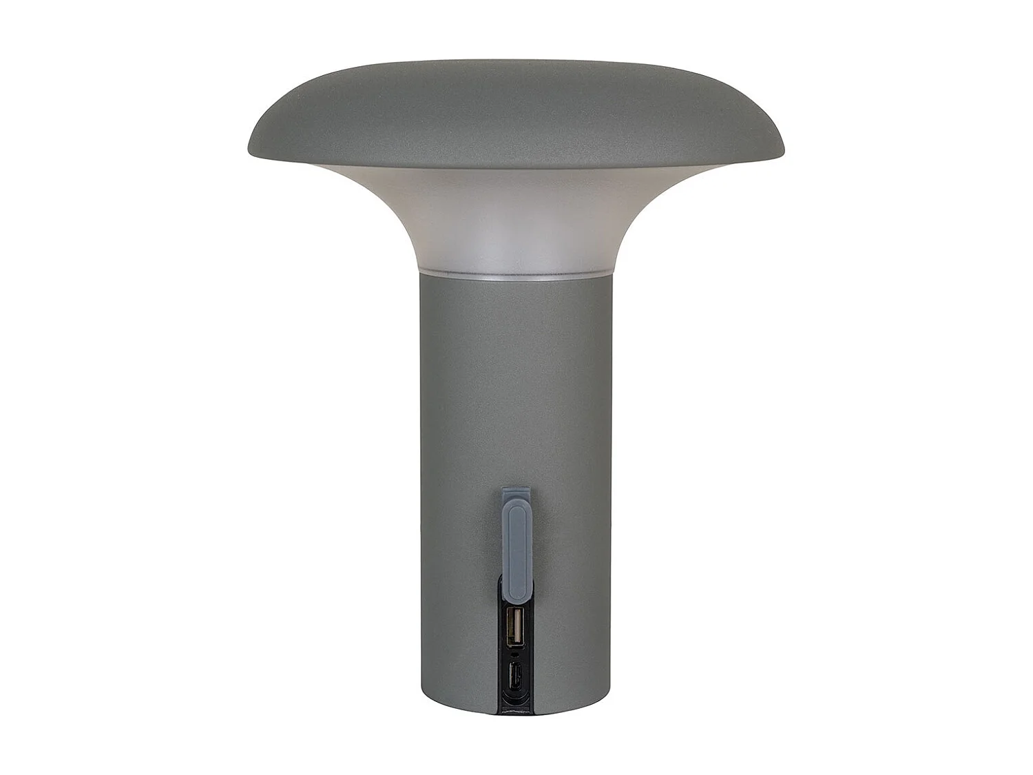 Ramsey lampe extérieure LED rechargeable grise, mate.