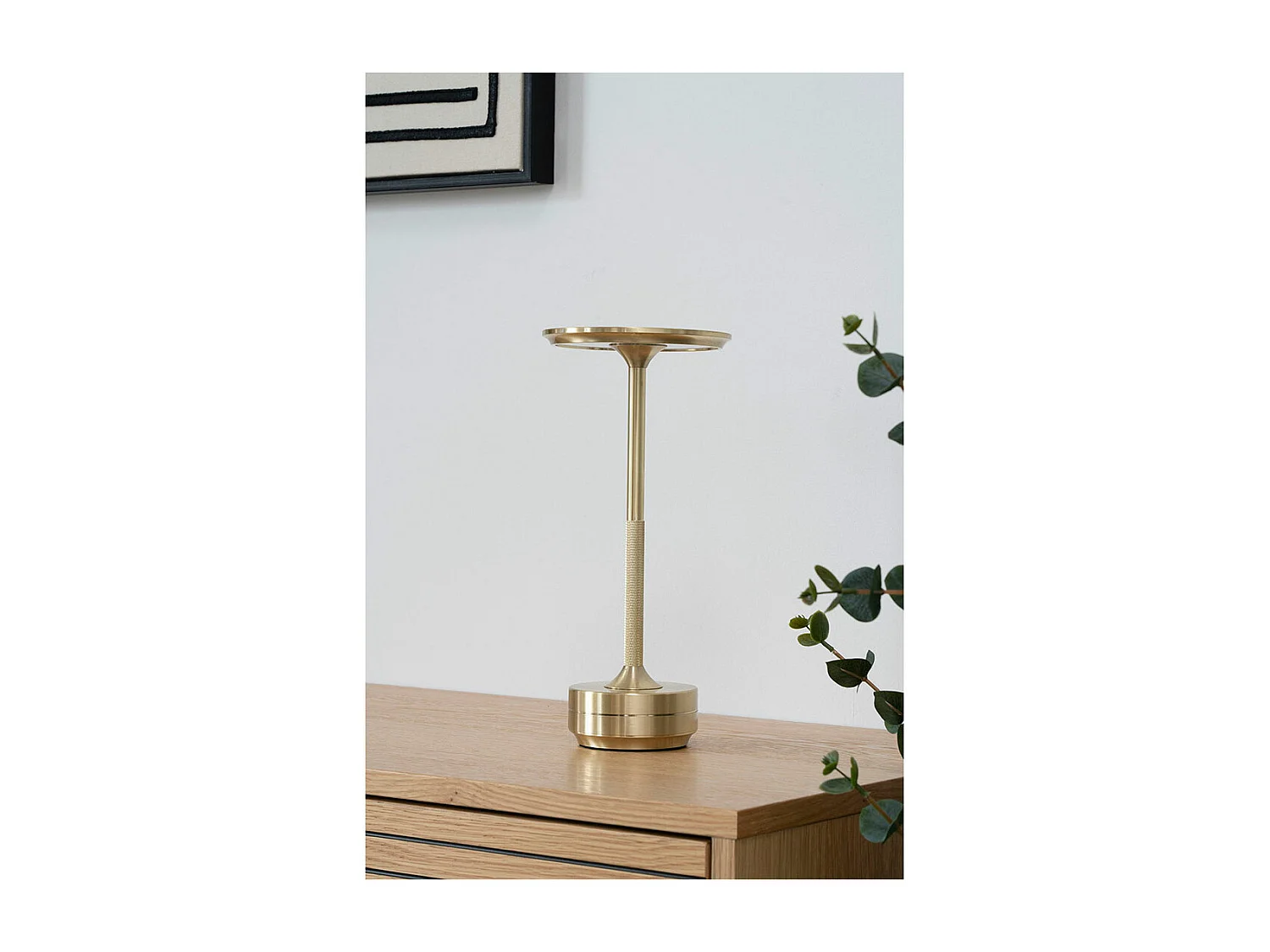 Lyneham lampe de table LED rechargeable décor laiton.