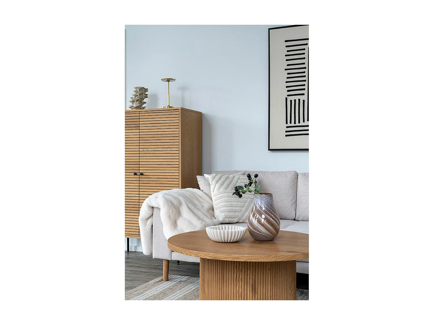 Lyneham lampe de table LED rechargeable décor laiton.