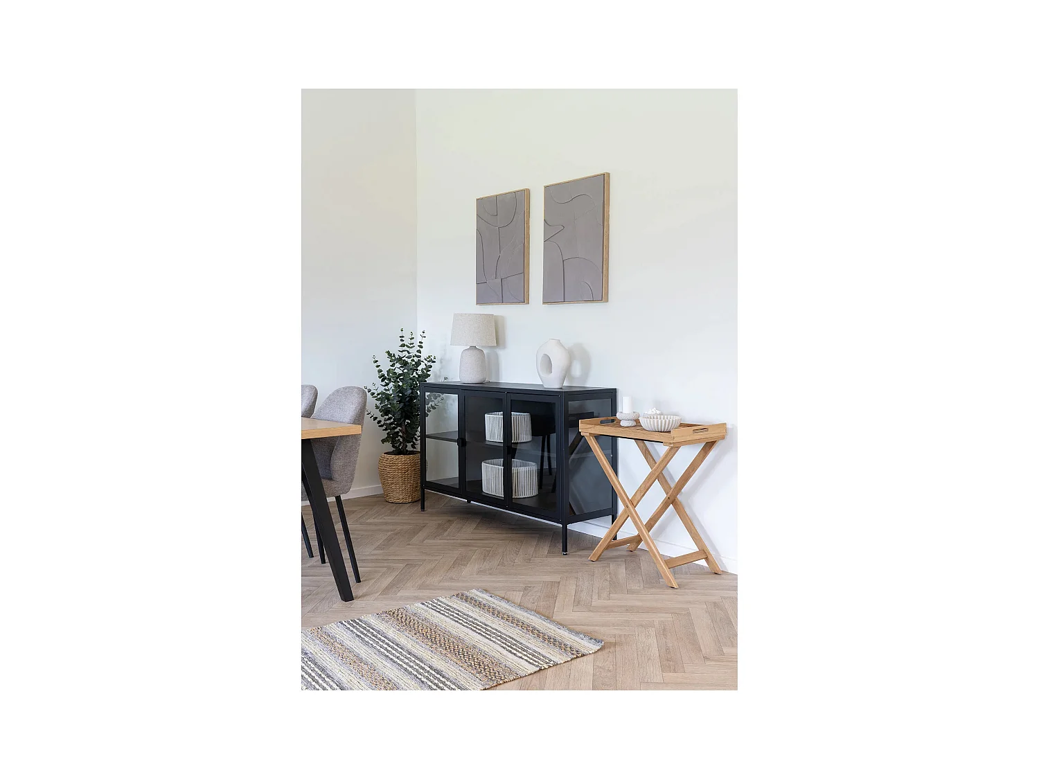 Lampe de table CROFT – Lampe en céramique effet sable