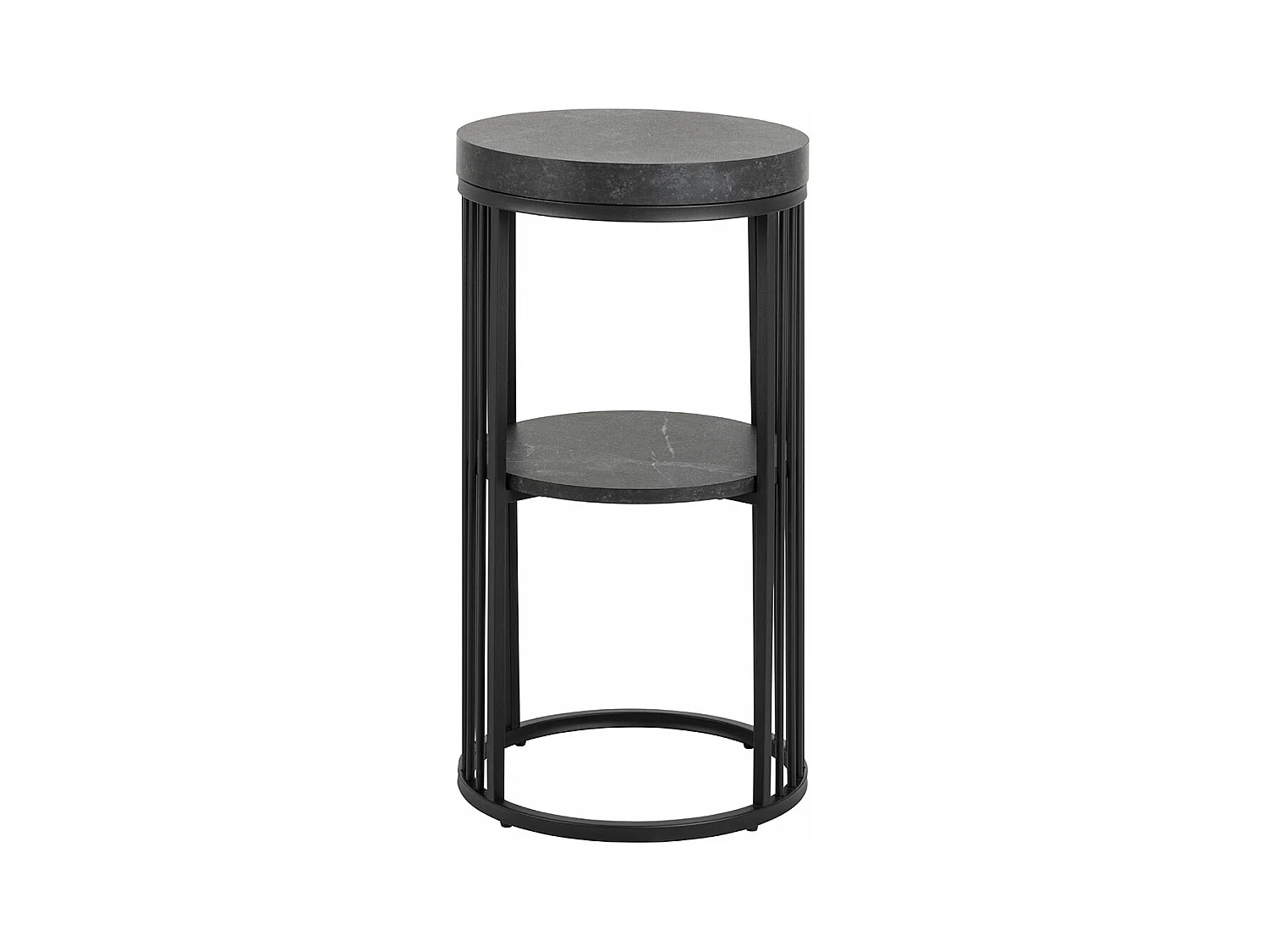 Strington table de nuit 1 étagère noire.