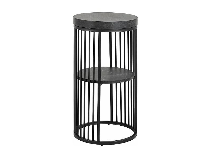 Mesilla de noche Strington 1 estante color negro.