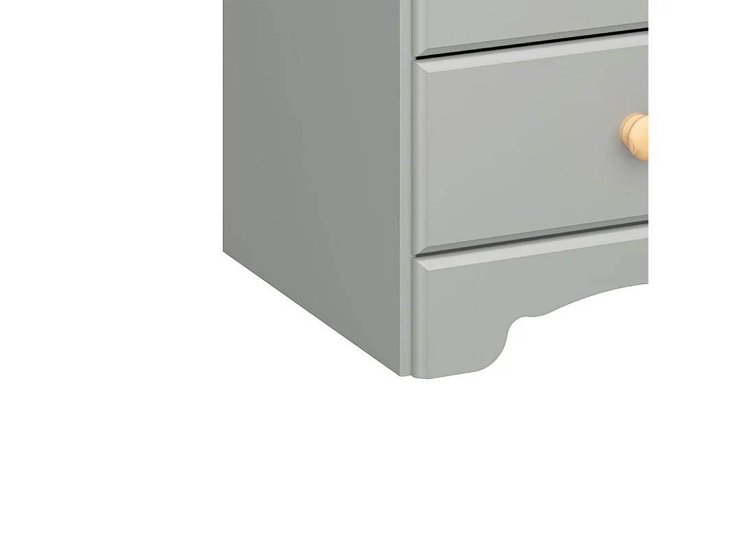 Nilon nachtkastje 3 laden grijs.