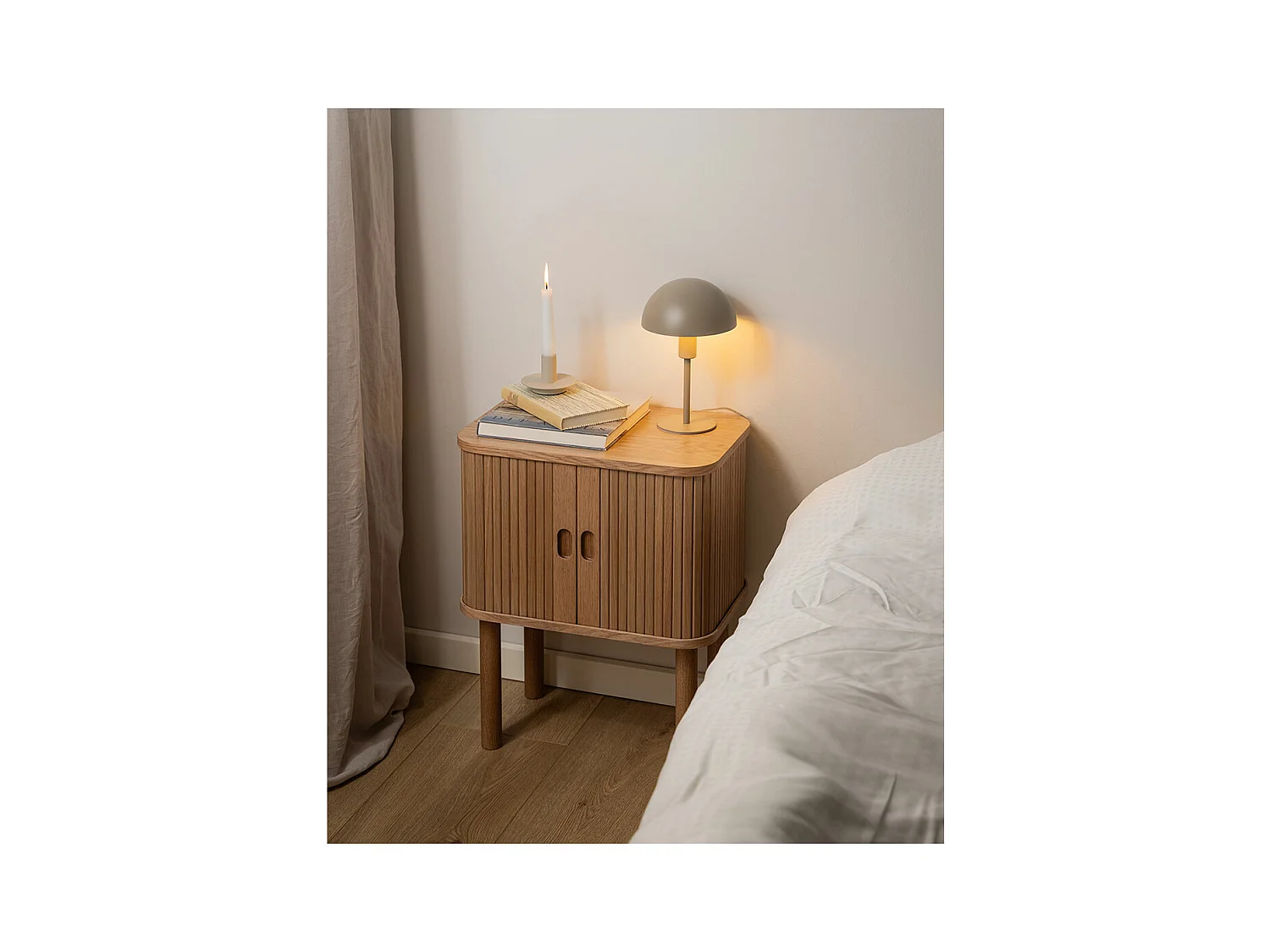 Langley table de nuit 2 portes nature.