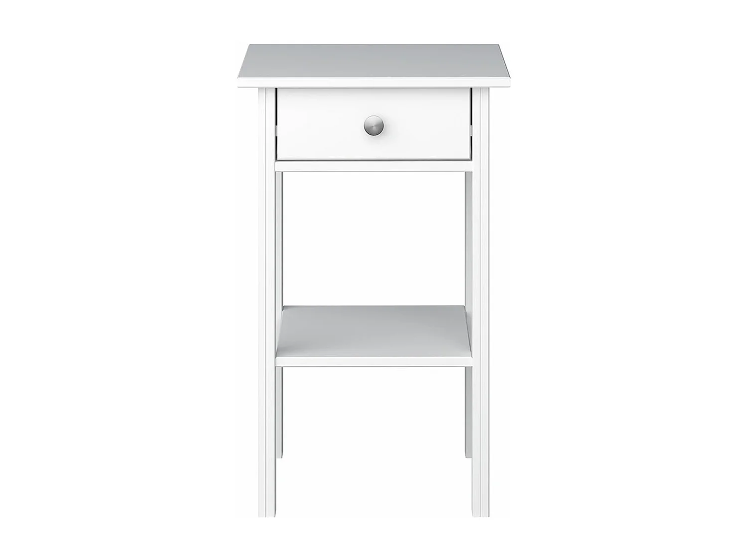 Mulon table de nuit 2 pièces 1 tiroirs blanc pur.