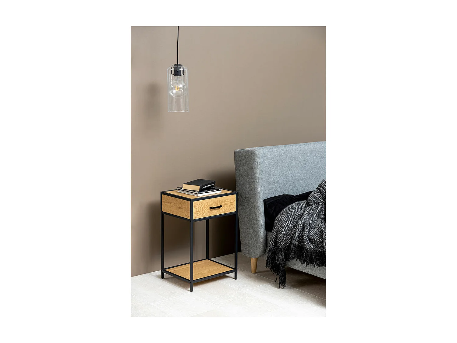 Seaford Nachttisch 1 Schublade 1 Regal Natur.