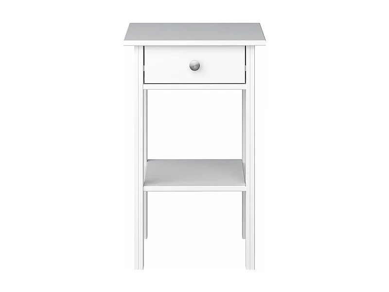 Mulon table de nuit 1 tiroirs blanc pur.