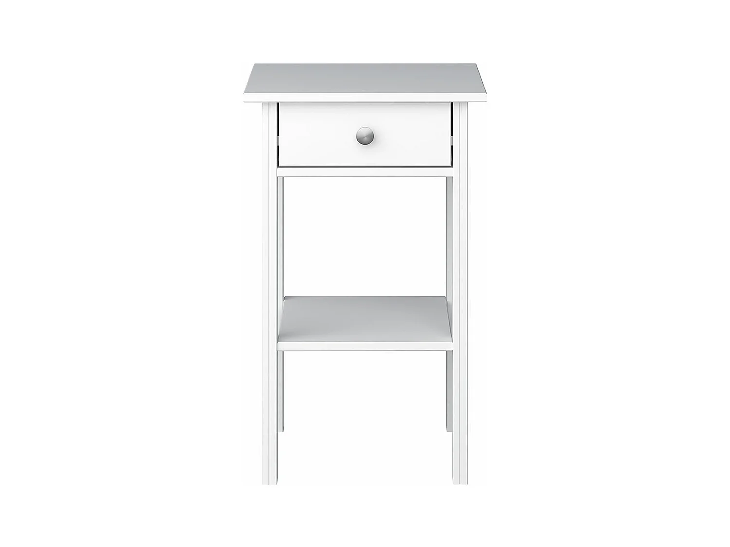 Mulon table de nuit 1 tiroirs blanc pur.