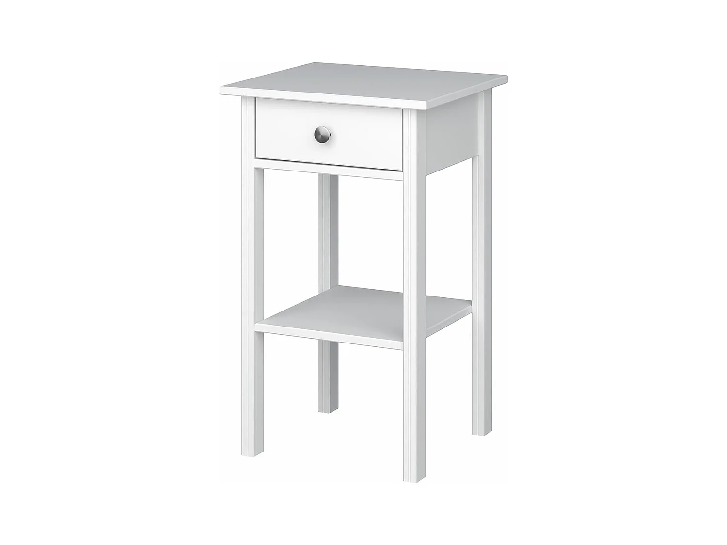 Mulon table de nuit 1 tiroirs blanc pur.