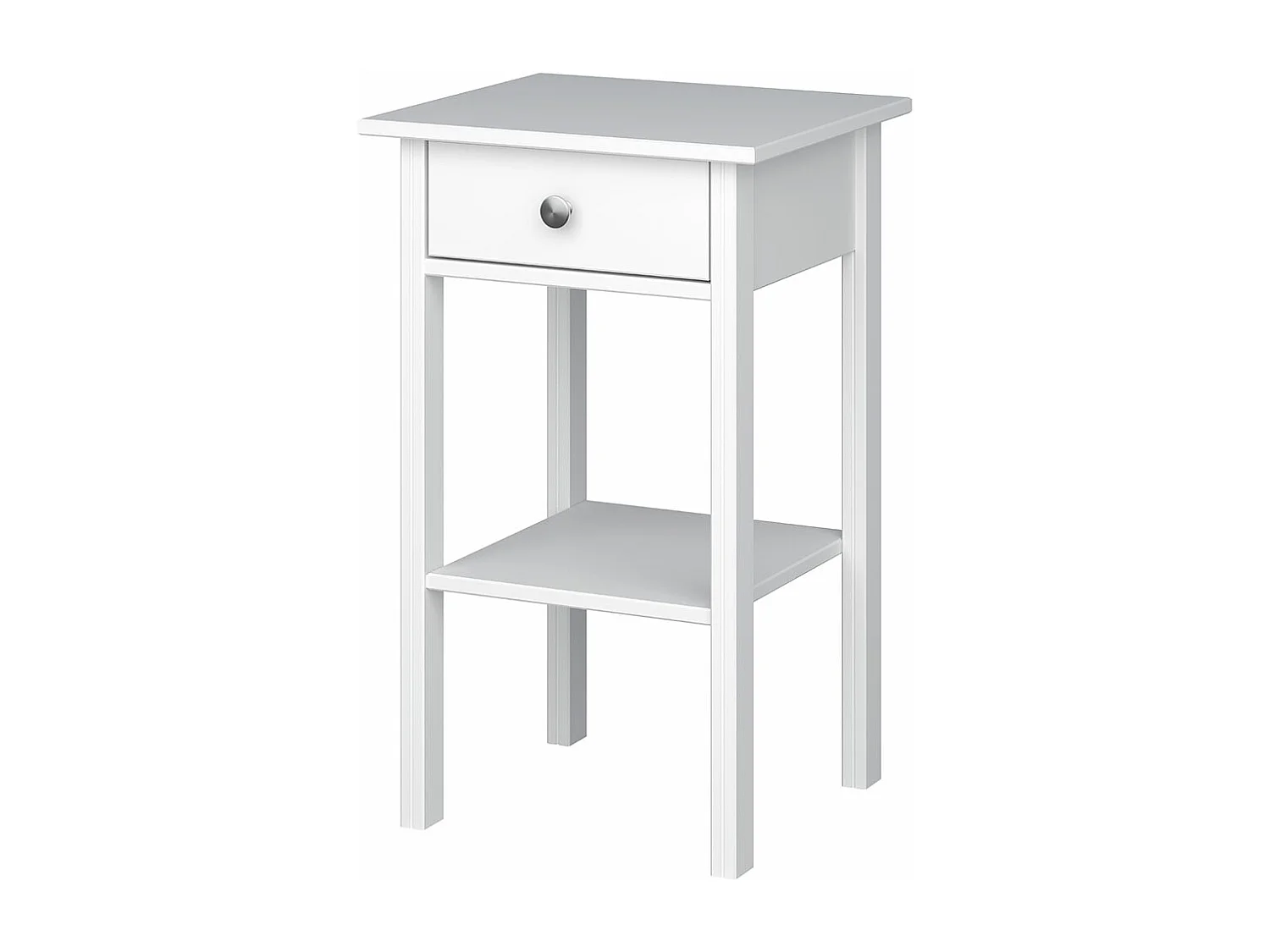 Mulon table de nuit 1 tiroirs blanc pur.