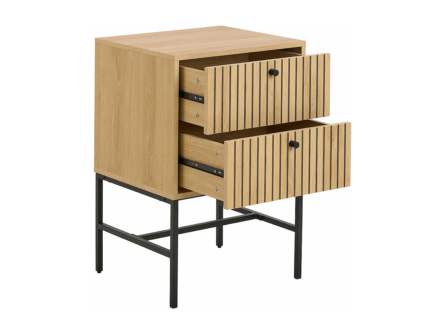 Dylan nachtkastje 2 lades natuur.