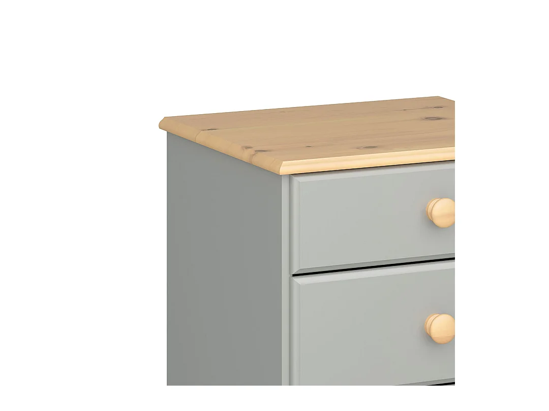 Nilon table de nuit 2 pièces 3 tiroirs gris, doré.