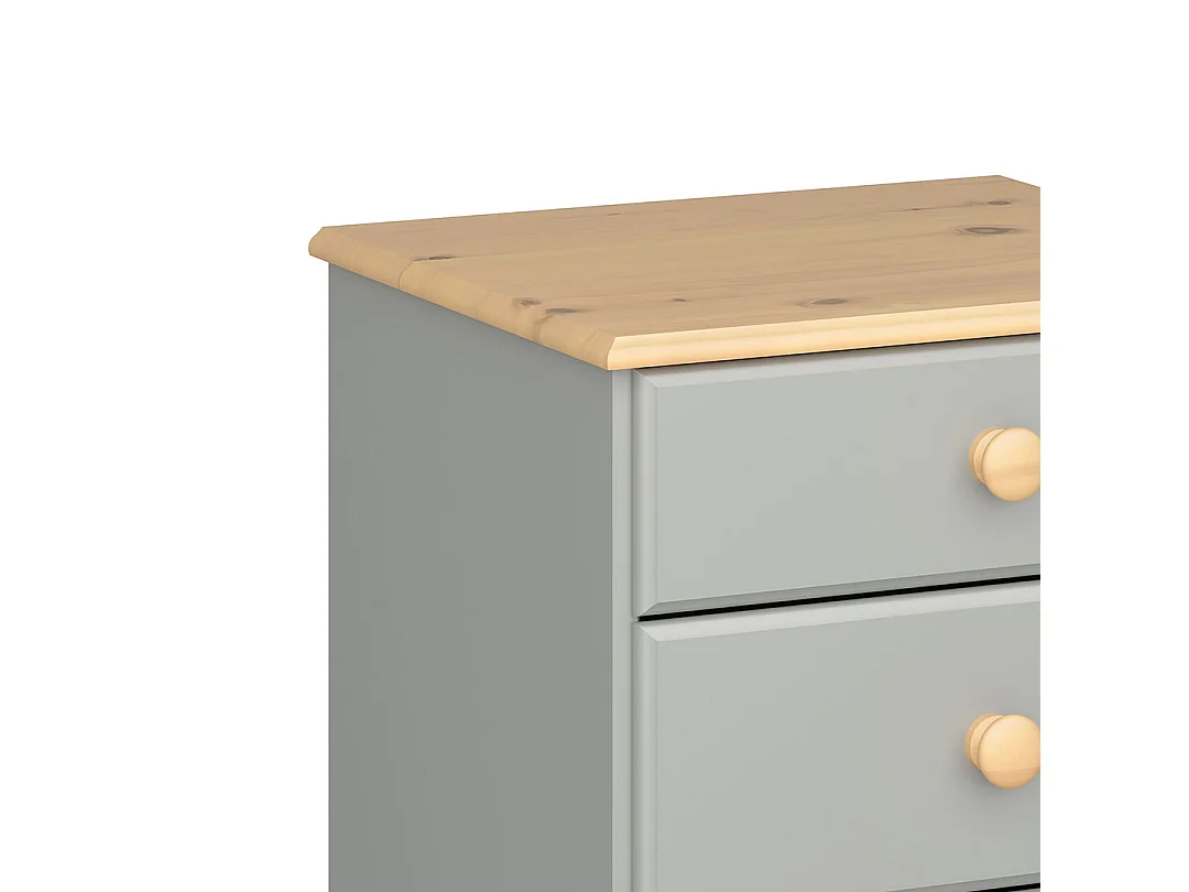 Nilon nachtkastje 2 stuks 3 laden grijs.