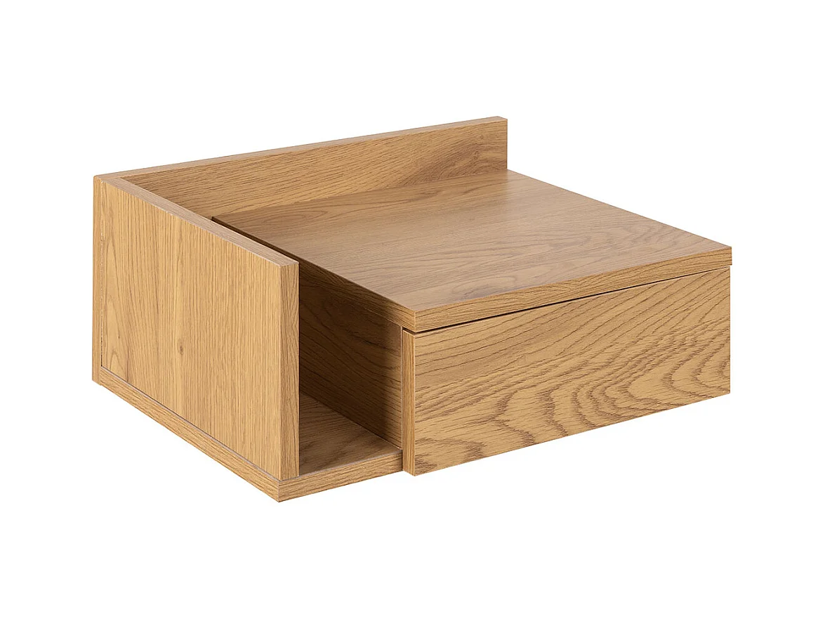 Ashlan table de nuit 1 tiroir 1 étagère nature.