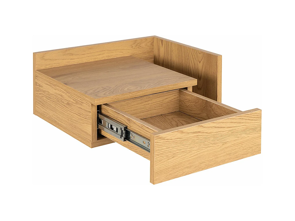 Ashlan Nachttisch 1 Schublade 1 Regal Natur.