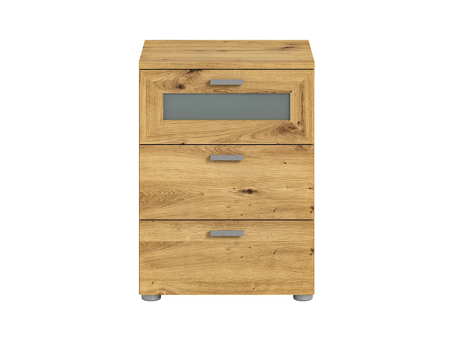 Xeno table de nuit 3 tiroirs chêne décor.