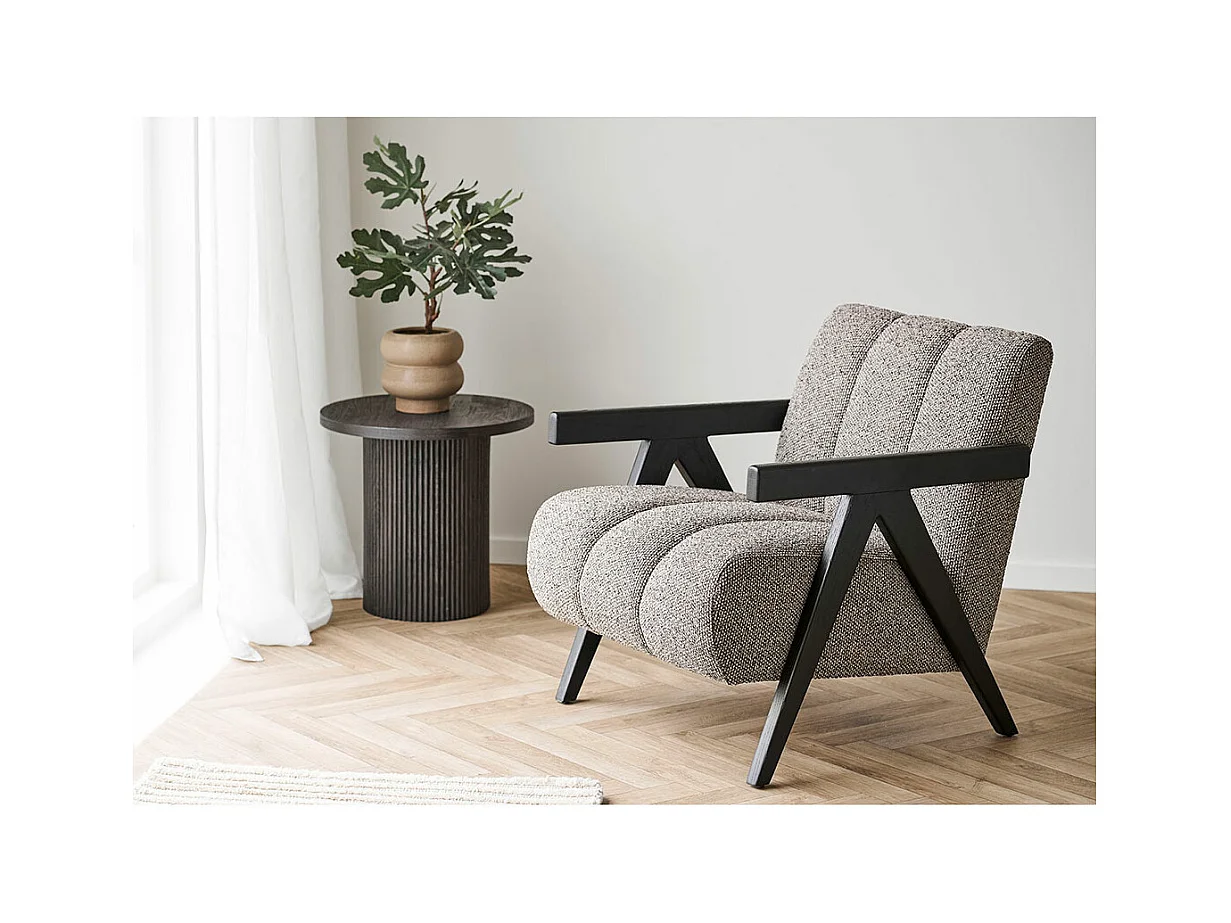 Florence fauteuil brun.