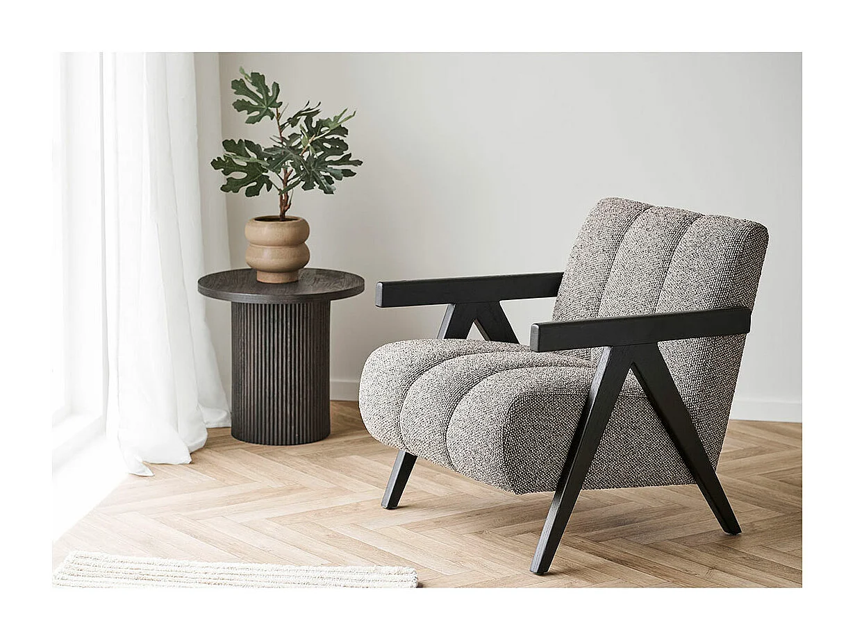 Florence fauteuil brun.