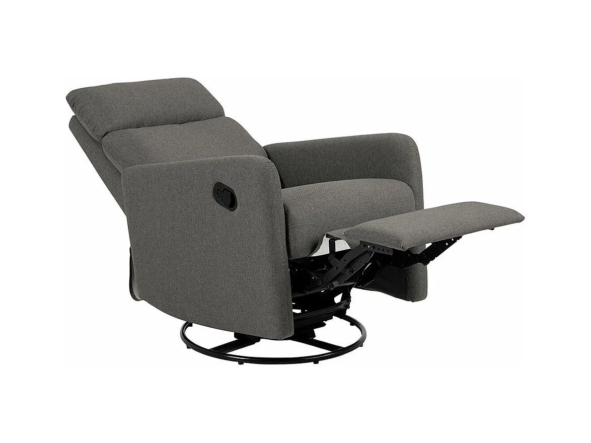 Mikkeli Sessel Recliner Stoff grau.