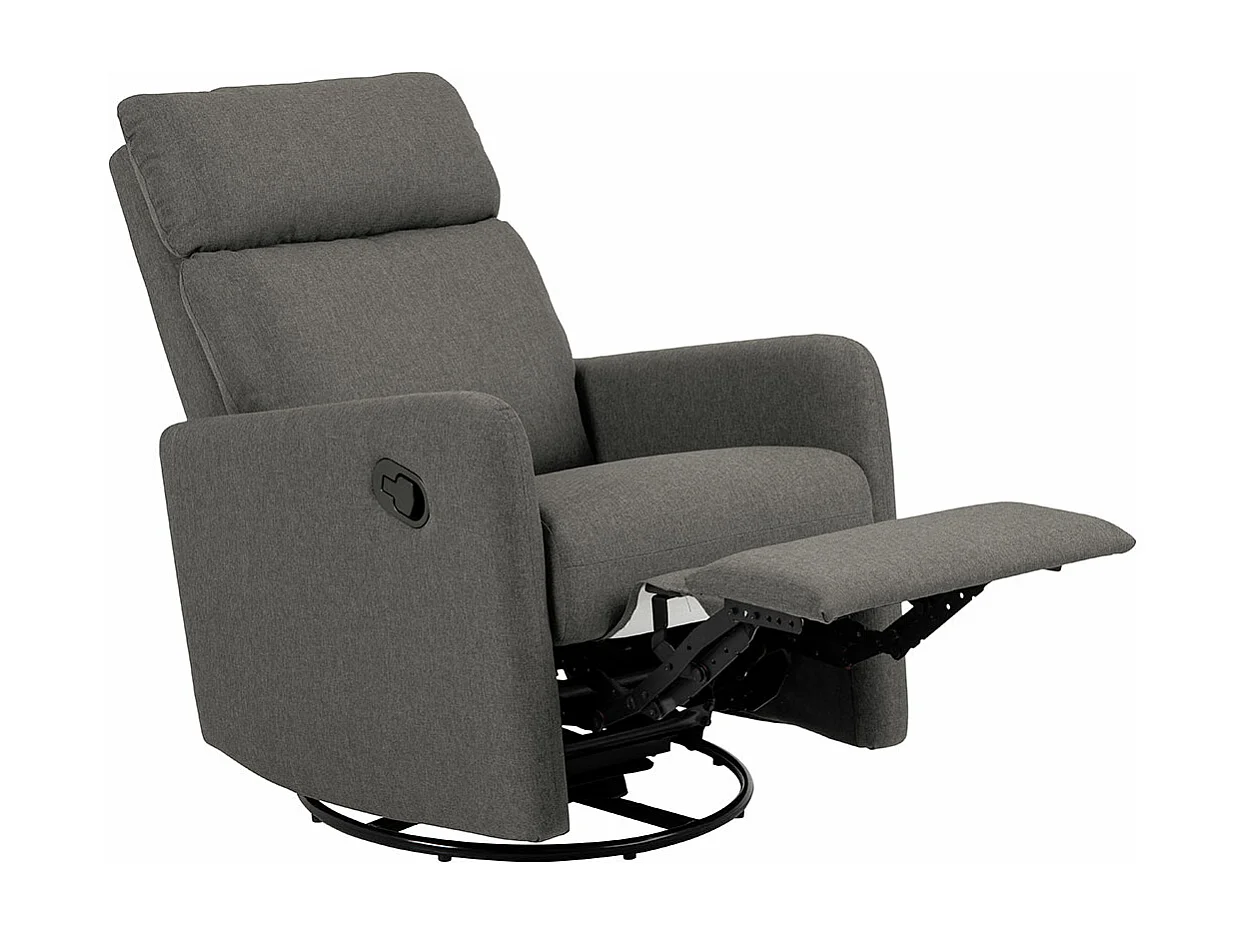 Mikkeli Sessel Recliner Stoff grau.