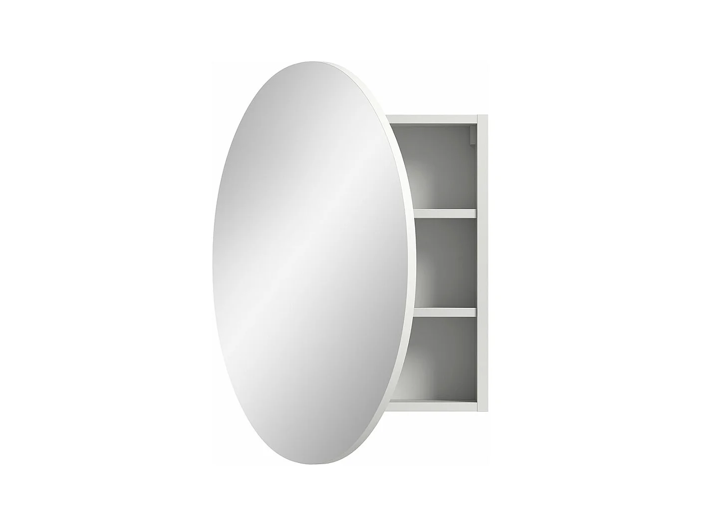 Riff armoir de salle de bain avec miroir Ø70 cm 1 porte blanc.