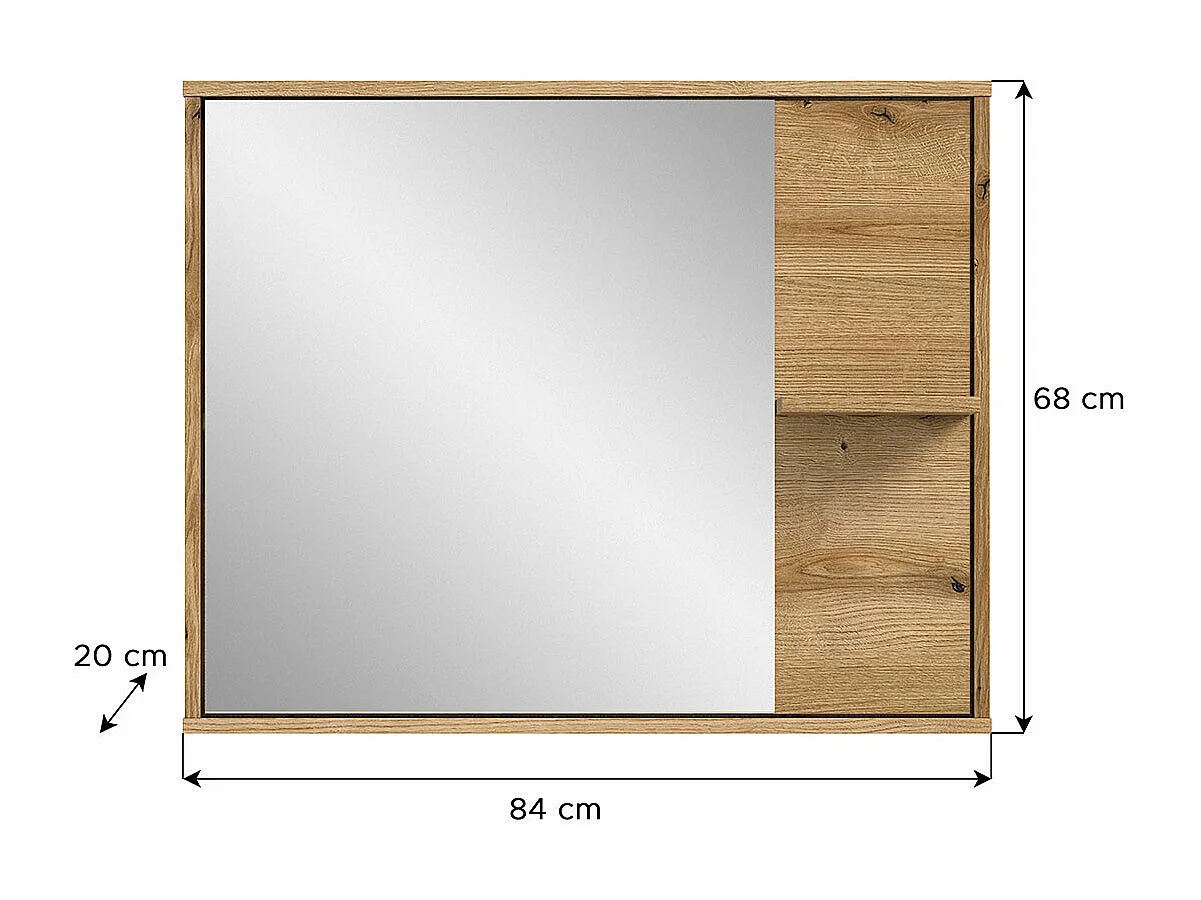 Zeno spiegel bad 1 plank eiken decor.