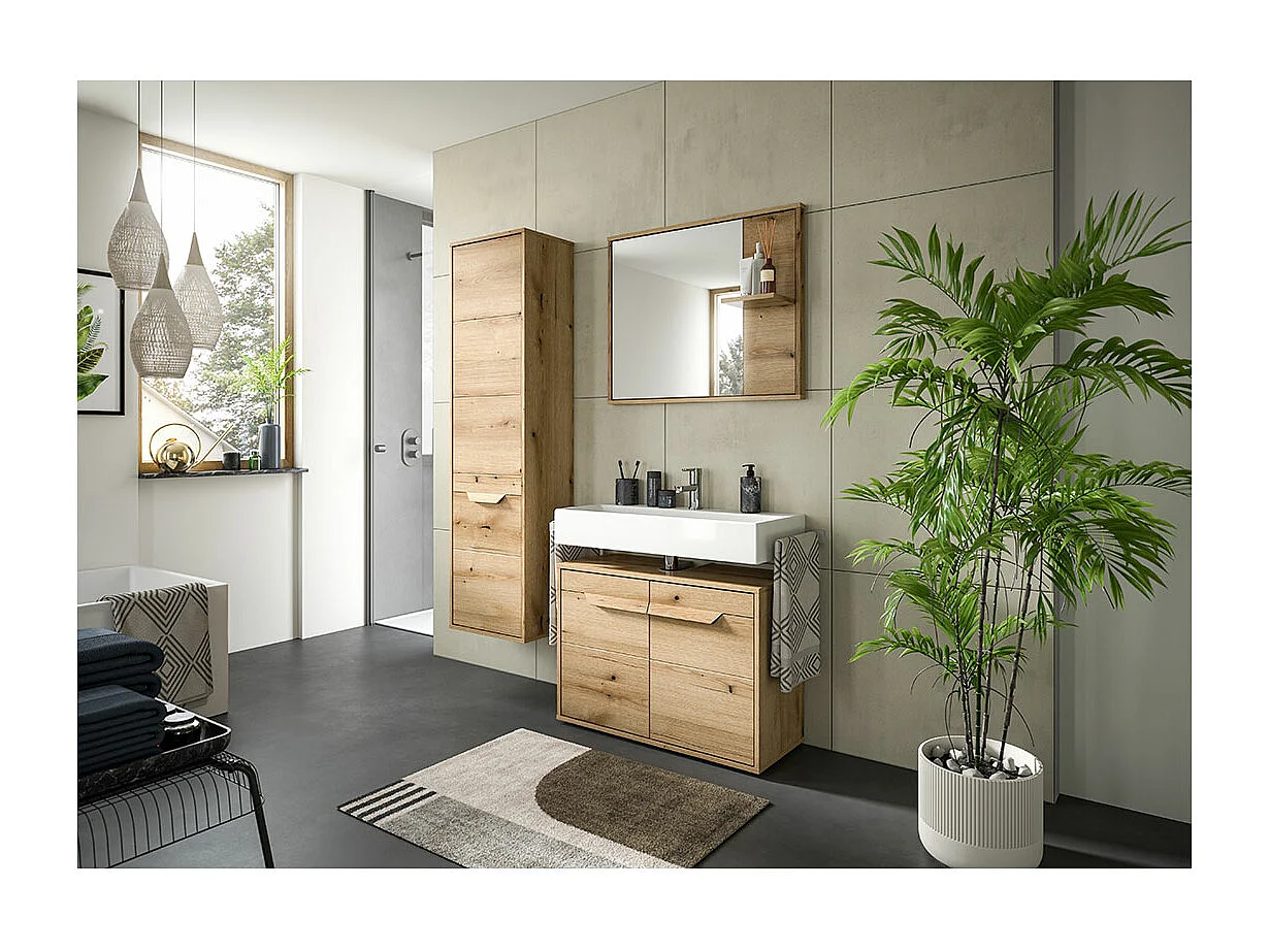 Zeno spiegel bad 1 plank eiken decor.