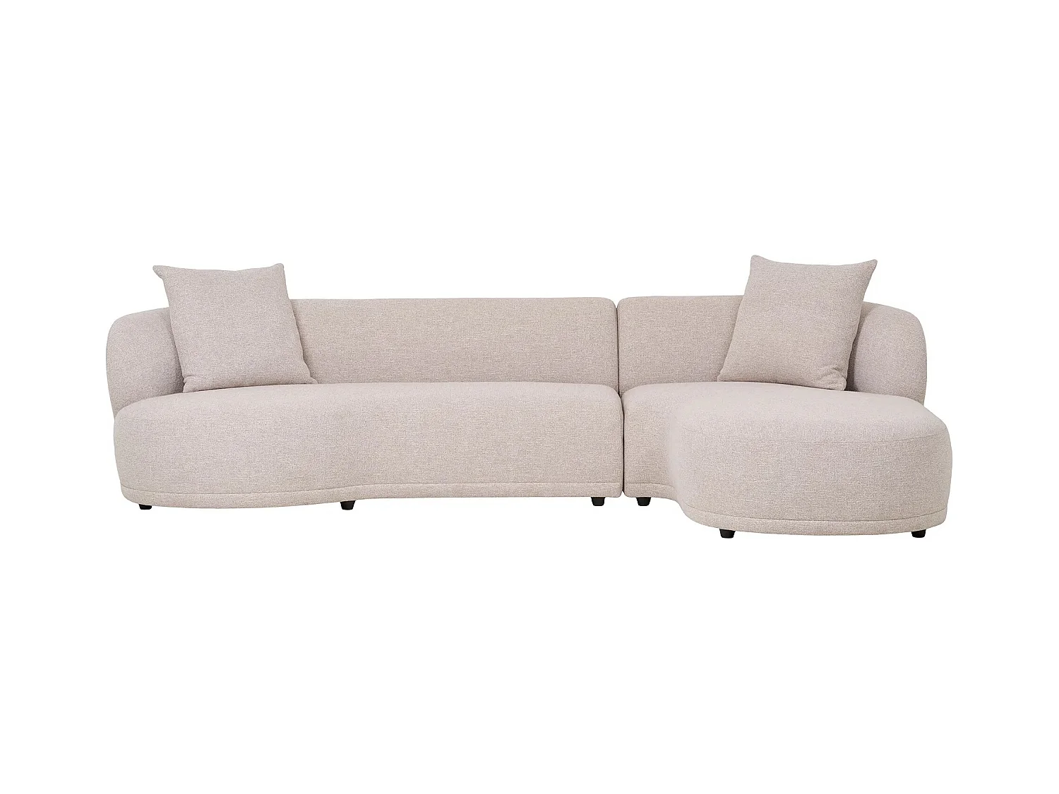 Canapé d’angle 6 places KINGSTON – Confort ultime-Beige clair-angle droit