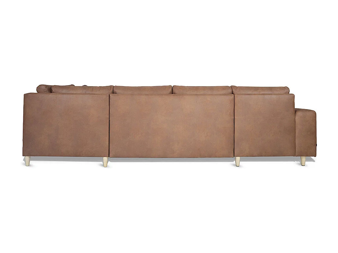 Nordic canapé en U tourné vers la droite couleurcognac cuir.