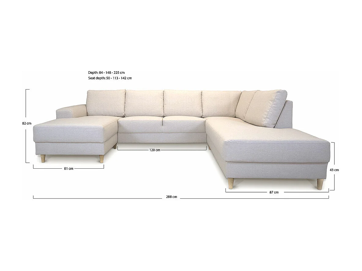 Nordic Ubank rechts gericht cognackleurig leer.