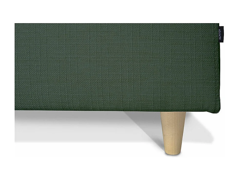 Nordic bank met chaise longue links gericht groen.